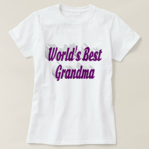 Grootma paarse tekst T-Shirt