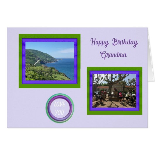 Grootma Photo Collage Birthday Card (Voorkant Horizontaal)