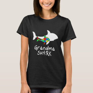 Grootma Shark Puzzle Piece Cool Autism Awareness T-shirt