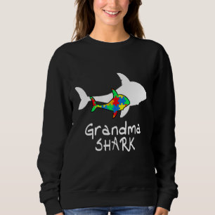 Grootma Shark Puzzle Piece Cool Autism Awareness Trui