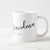 Grootma Vast Jaar Gepersonaliseerd Extra Grote Beker (Rechts)