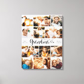 Grootma We houden van je hart Moderne fotocollage Canvas Afdruk (Voorkant)