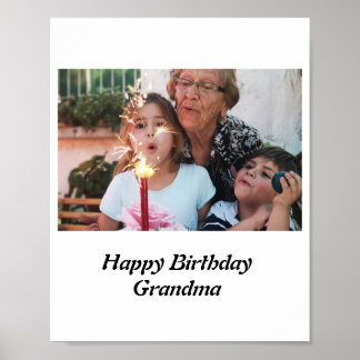 Grootmafoto van Custom Happy Birthday Poster