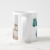 Grootmafotogroene typografie-Moederdag Extra Grote Beker (Achterkant)