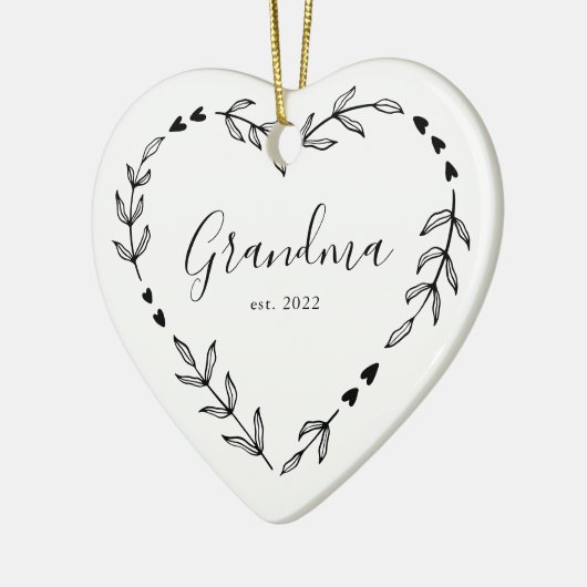 Grootmajaar Est Kerstmis Keramisch Ornament (Links)