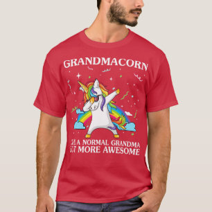Grootmakreel als een normale oma eenhoorn grappig t-shirt
