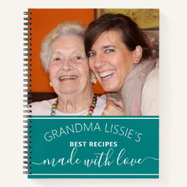 Grootma's Best Recipes Photo Cookbook Blauwgroen Notitieboek