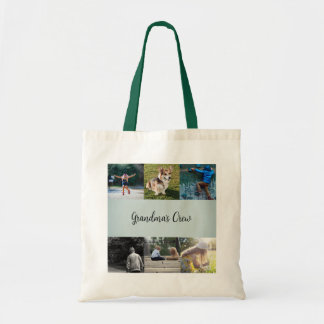 Grootma's Crew Custom 6 Photo Grid Sage Green Tas
