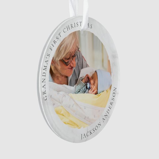 Grootma's eerste kerstfoto Keepomwille Ornament (voorkant)