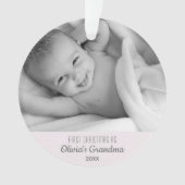 Grootma's eerste kerstman Persoonlijke foto Foto Ornament (voorkant)
