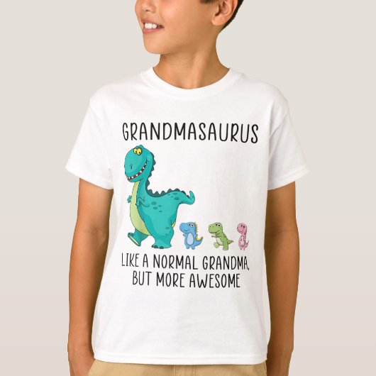 Grootmasaurus als een normale grootmoeder, maar me t-shirt (Voorkant)