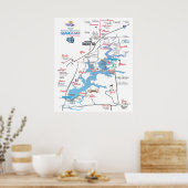 Grootmeer OK dimensionale kaart 19 Poster (Keuken)