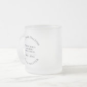 Grootmeester Maçonnieke Matglazen Koffiemok Matglas Koffiemok (Voorkant links)