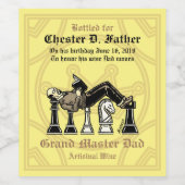 Grootmeester pa wijn etiket (Enkel label)