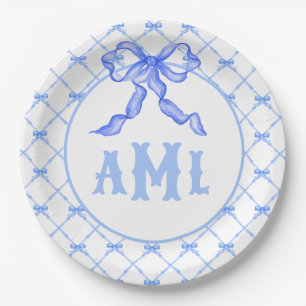 Grootmille Chinoiserie Monogram Bamboe & Bow Papieren Bordje