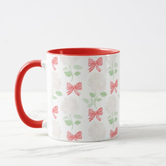 Grootmille Hydrangea & Bows Red Mok (Links)