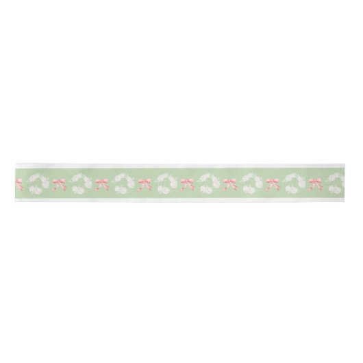 Grootmille kersthydrangea Ribbon Red Bow Lint (Voorkant)