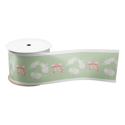 Grootmille kersthydrangea Ribbon Red Bow Lint (Spoel)