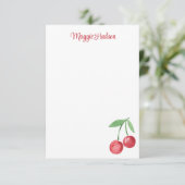 Grootmille Waterverf Cherries Bedankkaart (Staand voorkant)