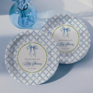 Grootmillennial Aquarel Bloem Boog Baby Shower Papieren Bordje