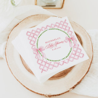 Grootmillennial Aquarel Bloem Boog Baby Shower Servet