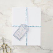 Grootmillennial Blauw Chinees Bruidsdiner Cadeaulabel (Met Touw)