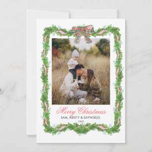 Grootmillennial familie foto kerstkaart kaart