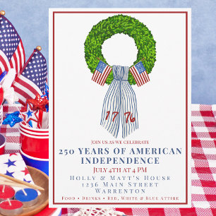 Grootmillennial Patriottische Krans Amerika 250e v Kaart