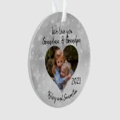 Grootmoeder - Aangepaste foto - Heart Gift Ornament (voorkant)