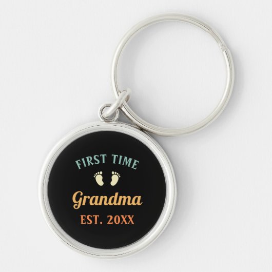 Grootmoeder Abuela Nonna Grammy First Time Grandma Sleutelhanger (Voorkant)