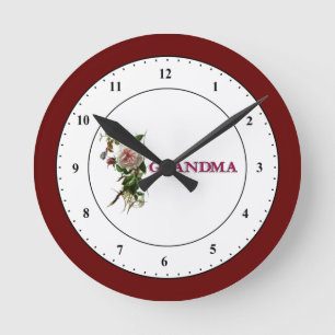 Grootmoeder Antiek Roos  Ronde Klok