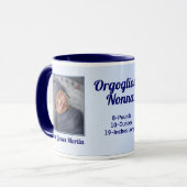 Grootmoeder baby Blue 2 foto Mok (Voorkant links)