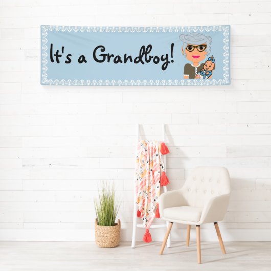 Grootmoeder Baby shower Banner (Insitu)