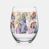 Grootmoeder Beste Oma Foto Wijnglas Zonder Voet (Voorkant)