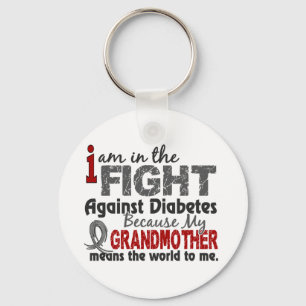 Grootmoeder betekent wereld voor mij Diabetes Sleutelhanger