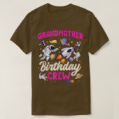Grootmoeder Birthday Crew Space Party Astronaut Bd T-shirt (Design voorkant)