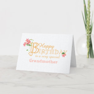 Grootmoeder Birthday met Clematis Flowers Kaart