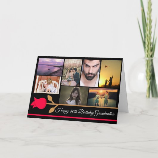 Grootmoeder Birthday - persoonlijke fotokaart Kaart (Voorkant)