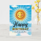 Grootmoeder Birthday Yellow Smiling Sun Kaart (Gele Bloem)