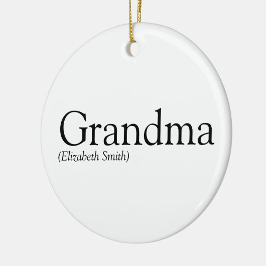 Grootmoeder Black en White Fun Keramisch Ornament (Links)