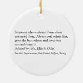 Grootmoeder Black en White Fun Keramisch Ornament (Achterkant)