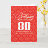 Grootmoeder Chinese "Langlevendigheid" 80e geboort Kaart (Gele Bloem)