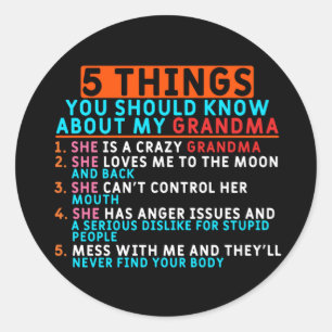 Grootmoeder en kleinkinderen ronde sticker