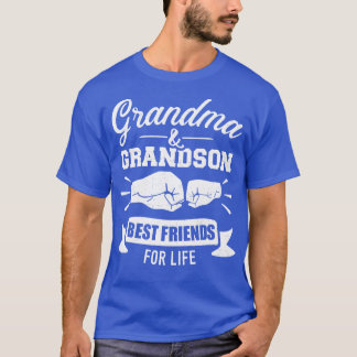 Grootmoeder en kleinzoon beste vrienden voor het l t-shirt