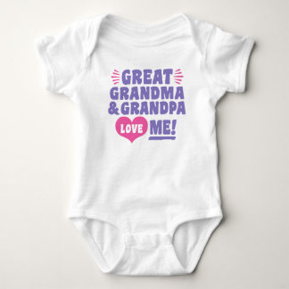 Grootmoeder en overgrootvader houden van me Baby T Romper