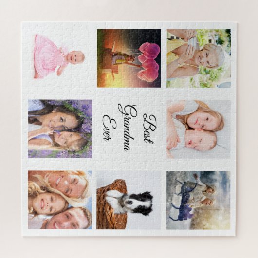 Grootmoeder Foto collage beste grootmoeder ooit Legpuzzel (Horizontaal)