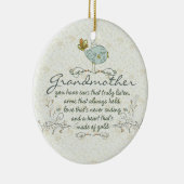 Grootmoeder gedicht met vogels keramisch ornament (Rechts)