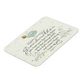 Grootmoeder gedicht met vogels magneet (Linkerzijde)