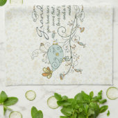 Grootmoeder gedicht met vogels theedoek (Gevouwen)