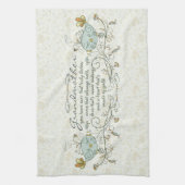 Grootmoeder gedicht met vogels theedoek (Verticaal)